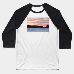 Pink Skies Over Jokkmokk Baseball T-Shirt